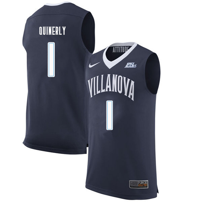 Men #1 Jahvon Quinerly Villanova Wildcats College Basketball Jerseys Sale-Navy - Click Image to Close